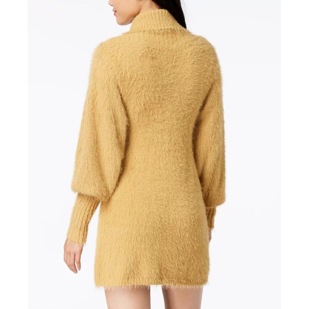 Free People Turtleneck Mini Sweater Dress Comfy Warm Soft Neutral Size XS